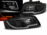 Paire de feux phares Audi A4 de 2000 a 2004 Daylight led noir cligno LED