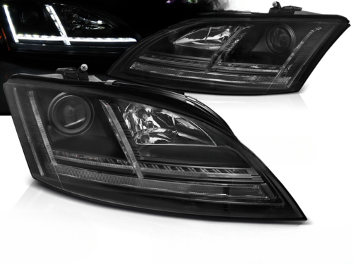 Paire de feux phares Audi TT 8J de 2006 a 2010 Daylight led noir Halogène Dynamique