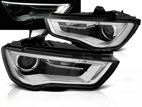 Paire de feux phares Audi A3 8V de 2012 a 2016 Tubelight Led DRL Noir
