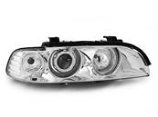 Paire de feux phares BMW serie 5 E39 de 1995 a 2003 angel eyes chrome