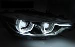 Paire de feux phares BMW serie 3 F30 / F31 LCI 15-18 angel eyes chrome Full led DRL