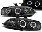 Paire de feux phares Honda Civic 91-95 2 et 3 portes angel eyes noir