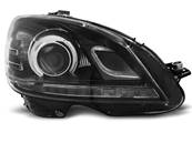 Paire de feux phares Mercedes classe C W204 de 2007 a 2010 Daylight DRL led noir