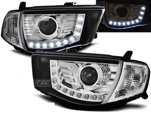 Paire de feux phares Mitsubishi L200 06-10 Daylight led chrome