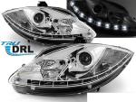 Paire de feux phares Seat Leon / Altea 09-13 Daylight DRL led chrome