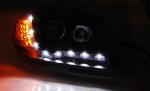 Paire de feux phares Seat Ibiza 6L 02-08 Daylight led noir