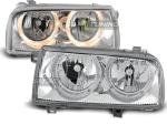 Paire de feux phares VW Vento 92-98 angel eyes chrome