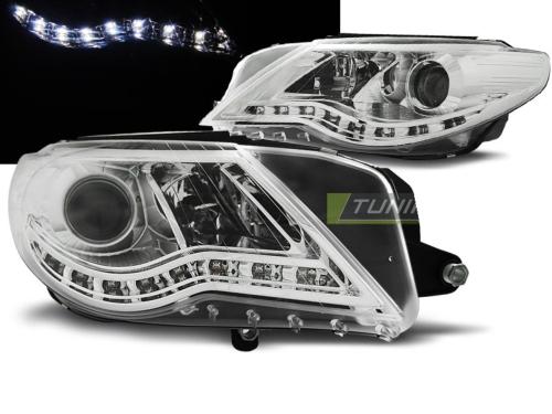 Paire de feux phares VW Passat CC 08-12 Daylight led chrome