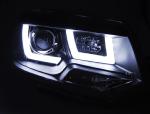 Paire de feux phares VW T5 10-15 U-Type DRL led noir