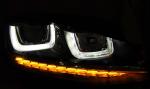 Paire de feux phares DRL led VW Golf 7 12-17 LED U-Type DRL Noir