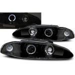 Paire de feux phares Mitsubishi Eclipse 95-96 angel eyes noir