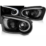 Paire feux phares Subaru Impreza 2003 a 2005 Tubelight Led Noir