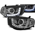 Paire de feux phares Mitsubishi L200 06-10 Daylight led noir