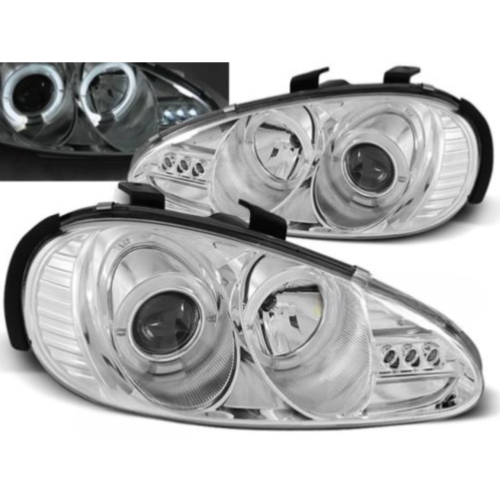 Paire de feux phares Mazda MX3 91-98 angel eyes chrome