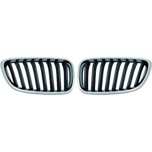 Grille Calandre Avant en ABS BMW Serie 2 2013 a 2017 Chrome/Noir Look M