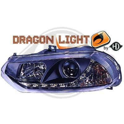 Paire de Phares Daylight Alfa Romeo 156 1997 a 2003 Noir Led