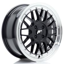 Jante JR Wheels JR23 16x7 ET20-45- 4 Trous sur mesure - Gloss Black w/ Machined Lip