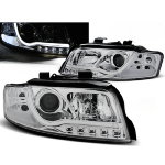 Paire de feux phares Audi A4 B6 de 2000 a 2004 led LTI chrome