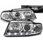 Paire de feux phares Audi A4 B5 de 1999 a 2000 Daylight led chrome