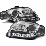Paire de feux phares Audi A4 B7 de 2004 a 2008 Daylight led chrome