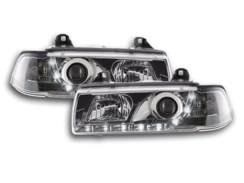 Paire de feux phares Daylight Led DRL BMW serie 3 E36 Cab 92-99 chrome