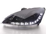 Paire de feux phares Daylight Led Ford Focus de 98-01 Noir