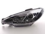 Paire de feux phares Daylight Led Peugeot 206 de 98-05 Chrome