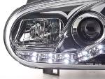 Paire de feux phares Daylight Led VW Golf 4 de 98-03 chrome
