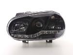 Paire de feux phares Daylight led DRL VW Golf 4 de 1997 a 2003 Noir