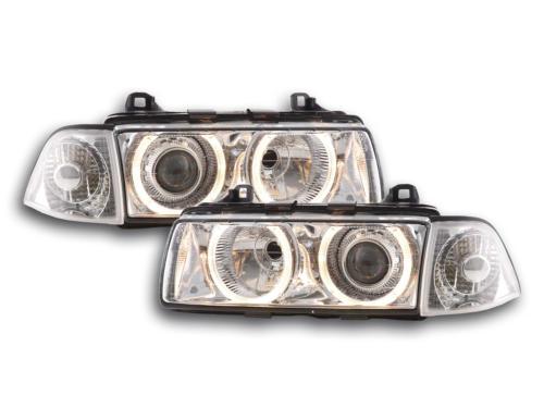 Paire de feux phares Angel Eyes BMW serie 3 Coupe E36 de 92-98 Chrome