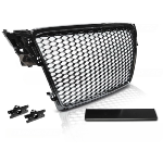 Calandre pour Audi A4 B8 de 2008 a 2011 noir brillant look Sport