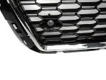 Calandre Avant pour Audi A3 8V de 2017 a 2020 Look Sport Chrome et Noir