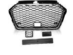 Calandre Avant pour Audi A3 8V de 2017 a 2020 Look Sport Chrome et Noir