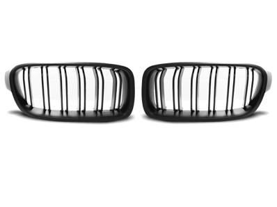 Grilles de calandre BMW serie 3 F30/F31 de 10/2011 a 2018 Noir mat Double barre