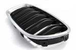 Grilles calandre BMW serie 5 F10/F11 de 2010 a 2016 Chrome noir