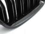 Paire grilles calandre BMW serie 5 F10 / F11 de 2010 a 2016 Look sport noir brillant