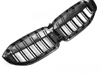 Grille de Calandre ABS BMW Serie 3 G20/G21 19-22 Noir Brillant Double Barres