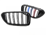 Grille de calandre avant BMW Serie 6 G32 de 2017 a 2020 Noir brillant + Tricolore