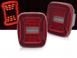 Paire feux arriere Jeep Wrangler 91-06 FULL LED Dyn Rouge Blanc