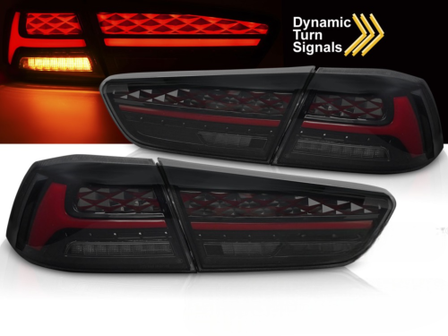 Paire de feux arriere Mitsubishi Lancer 8 08-16 FULL LED DYN Fume