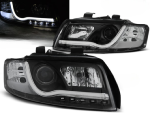 Paire de feux phares Audi A4 B6 de 2000 a 2004 Tube Light led LTI noir
