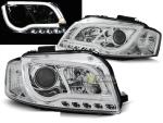 Paire de feux phares Audi A3 8P 03-08 led LTI chrome