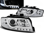 Paire de feux phares Audi A4 de 2000 a 2004 Tube Light DRL chrome led