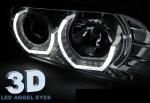 Paire de feux phares BMW serie 5 E39 de 1995 a 2003 Angel Eyes led 3D chrome