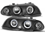 Paire de phares BMW serie 3 E46 Berline de 1998 a 2001 angel eyes noir
