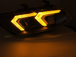 Paire de feux phares BMW serie 3 E92 / E93 de 2010 a 2013 LED DRL Yellow Noir