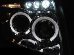 Paire de feux phares Dodge Caliber 06-12 Angel Eyes chrome