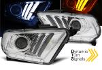 Paire de feux phares Ford Mustang 10-13 LED LTI chrome