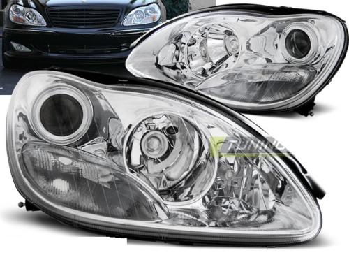 Paire de feux phares Mercedes Classe S W220 98-05 Design chrome