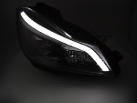 Paire de Phares Mercedes W204 de 2011 a 2014 LED LTI DRL Dynamique Noir Brillant